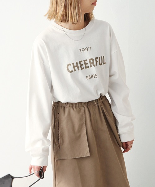 Chillfar（チルファー）の「1997ロゴプリントロンT（Tシャツ/カットソー・レディース・レッド/グリーン/ブラック/モカ/ブルー/オレンジ・FREE）」の7枚目の写真