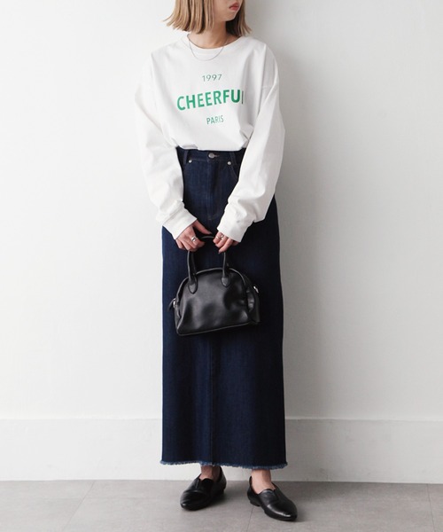 Chillfar（チルファー）の「1997ロゴプリントロンT（Tシャツ/カットソー・レディース・レッド/グリーン/ブラック/モカ/ブルー/オレンジ・FREE）」の21枚目の写真