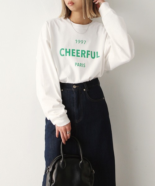 Chillfar（チルファー）の「1997ロゴプリントロンT（Tシャツ/カットソー・レディース・レッド/グリーン/ブラック/モカ/ブルー/オレンジ・FREE）」の16枚目の写真