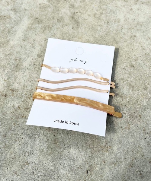 Ein（アイン）の「【Ein】ウェーブデザイン ヘアピンセット（ヘアピン・レディース・ホワイト/ベージュ/ブラウン・FREE）」の3枚目の写真