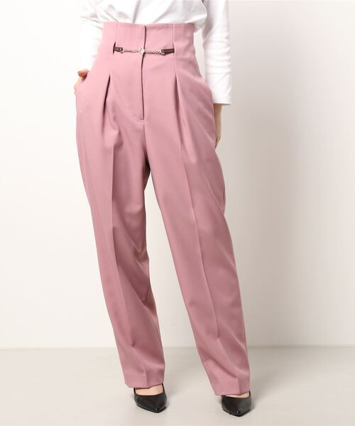 SNIDEL（スナイデル）の「Sustainableハイウエストパンツ（その他パンツ・レディース・ブラック/ピンク/モカ・1/0）」の16枚目の写真