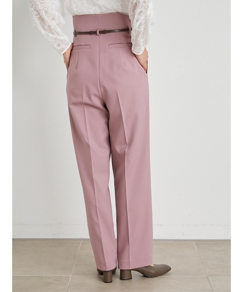 SNIDEL（スナイデル）の「Sustainableハイウエストパンツ（その他パンツ・レディース・ブラック/ピンク/モカ・1/0）」の15枚目の写真