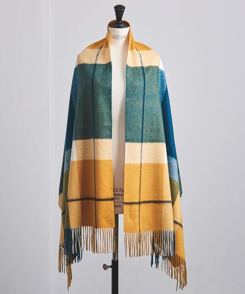 elegancese（エレガンセーゼ）の「＜elegancese（エレガンセーゼ）＞カシミヤ チェック ストール（ストール/ショール・レディース・ホワイト/ベージュ/ライトピンク・FREE）」の13枚目の写真