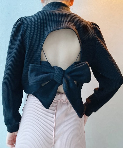 lilLilly（リルリリー）の「ワッフルリブアンサンブル（アンサンブル・レディース・ホワイト/ブラック/ブルー/ピンク・FREE）」の11枚目の写真