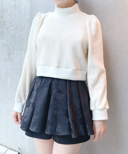 lilLilly（リルリリー）の「ワッフルリブアンサンブル（アンサンブル・レディース・ホワイト/ブラック/ブルー/ピンク・FREE）」の13枚目の写真