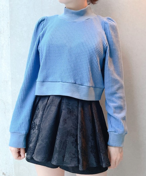 lilLilly（リルリリー）の「ワッフルリブアンサンブル（アンサンブル・レディース・ホワイト/ブラック/ブルー/ピンク・FREE）」の15枚目の写真