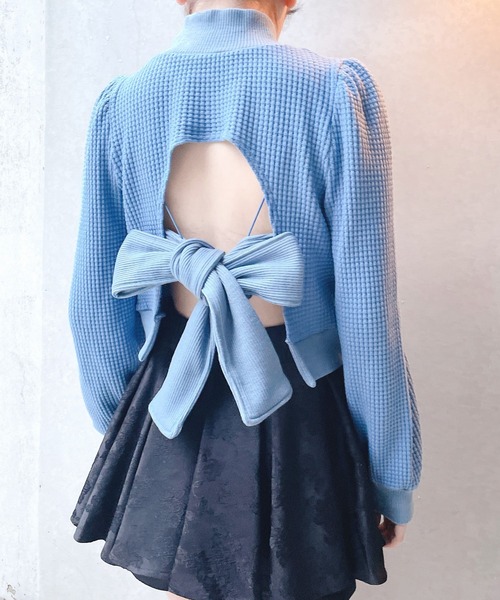 lilLilly（リルリリー）の「ワッフルリブアンサンブル（アンサンブル・レディース・ホワイト/ブラック/ブルー/ピンク・FREE）」の18枚目の写真