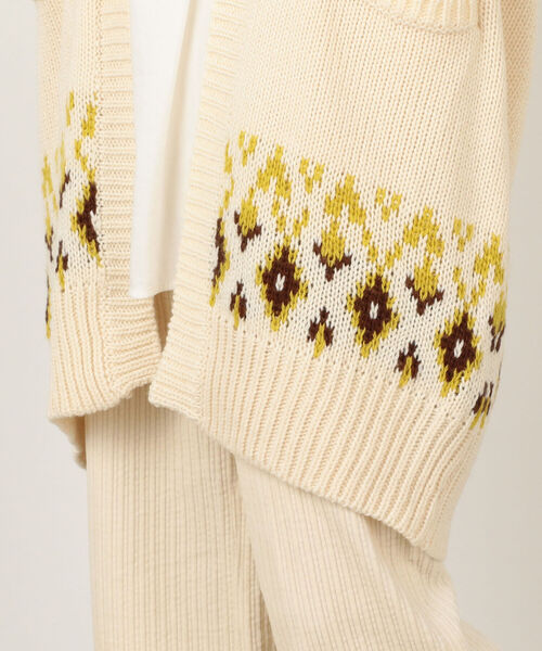 fredy couleur（フレディクルール）の「ジャガード抜け衿ロングカーディガン（カーディガン/ボレロ・レディース・ホワイト系その他5/パープル系その他5・38）」の17枚目の写真