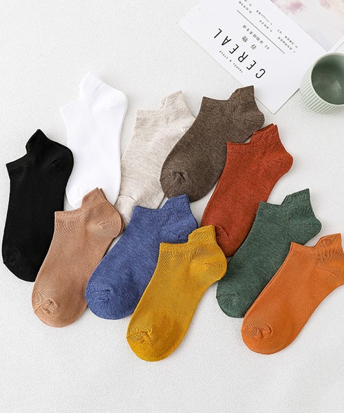 「kakko」（カッコ）の「レディース 靴擦れ防止 スニーカーソックス靴下（ソックス/靴下・レディース・ベージュ/ダークグリーン/ホワイト/ブラック/ブラウン/カーキ/イエロー/オレンジ/ブルー/ワインレッド・FREE）」の11枚目の写真