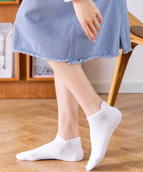 「kakko」（カッコ）の「レディース 靴擦れ防止 スニーカーソックス靴下（ソックス/靴下・レディース・ベージュ/ダークグリーン/ホワイト/ブラック/ブラウン/カーキ/イエロー/オレンジ/ブルー/ワインレッド・FREE）」の16枚目の写真