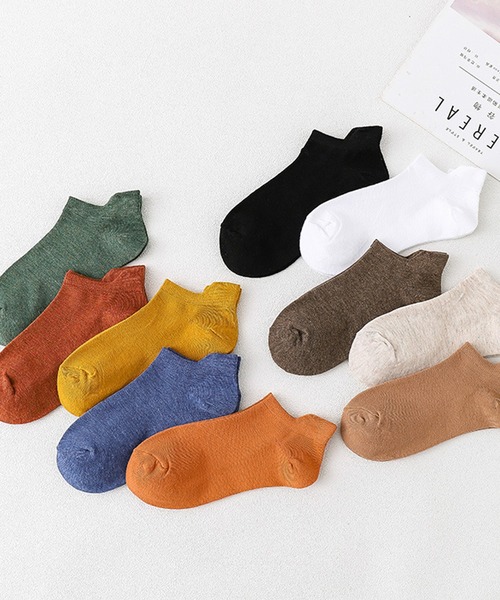 「kakko」（カッコ）の「レディース 靴擦れ防止 スニーカーソックス靴下（ソックス/靴下・レディース・ベージュ/ダークグリーン/ホワイト/ブラック/ブラウン/カーキ/イエロー/オレンジ/ブルー/ワインレッド・FREE）」の12枚目の写真