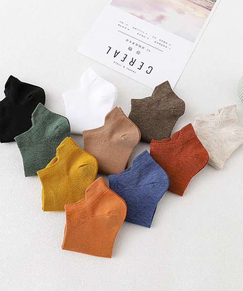 「kakko」（カッコ）の「レディース 靴擦れ防止 スニーカーソックス靴下（ソックス/靴下・レディース・ベージュ/ダークグリーン/ホワイト/ブラック/ブラウン/カーキ/イエロー/オレンジ/ブルー/ワインレッド・FREE）」の13枚目の写真