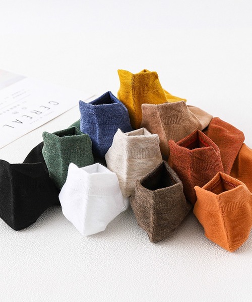 「kakko」（カッコ）の「レディース 靴擦れ防止 スニーカーソックス靴下（ソックス/靴下・レディース・ベージュ/ダークグリーン/ホワイト/ブラック/ブラウン/カーキ/イエロー/オレンジ/ブルー/ワインレッド・FREE）」の14枚目の写真