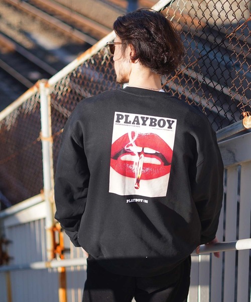 DC SHOES（ディーシーシューズ）の「PB BACK PHOTO CREW/DCPLAYBOY(プレイボーイ）コラボスウェットトレーナー（スウェット・メンズ・ホワイト/ブラック・SMALL/MEDIUM/LARGE/X-LARGE）」の11枚目の写真
