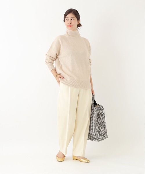 VERMEIL par iena（ヴェルメイユパーイエナ）の「ウールカシミア ロングネックニット◆（ニット/セーター・レディース・ブラック/ブラウン/ナチュラル/キャメル・FREE）」の18枚目の写真