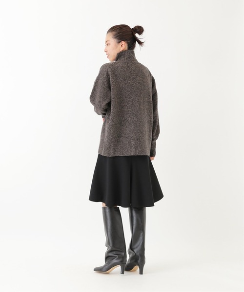 VERMEIL par iena（ヴェルメイユパーイエナ）の「ウールカシミア ロングネックニット◆（ニット/セーター・レディース・ブラック/ブラウン/ナチュラル/キャメル・FREE）」の8枚目の写真