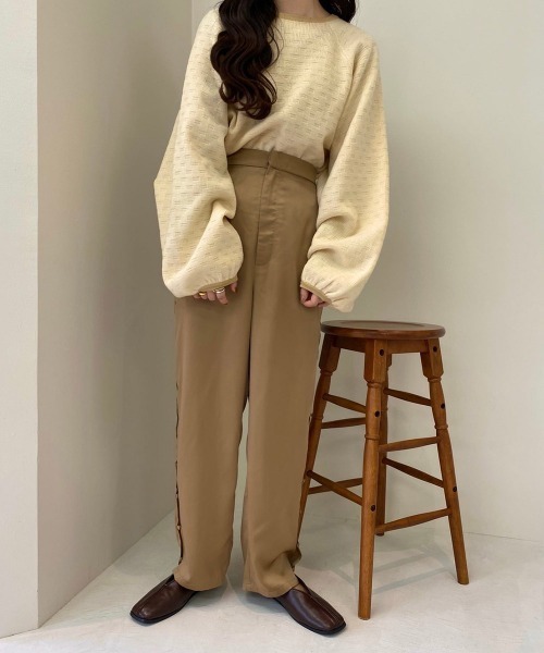 lawgy（ラウジー）の「original spring knit tops（ニット/セーター・レディース・ブラウン/アイボリー・FREE）」の14枚目の写真