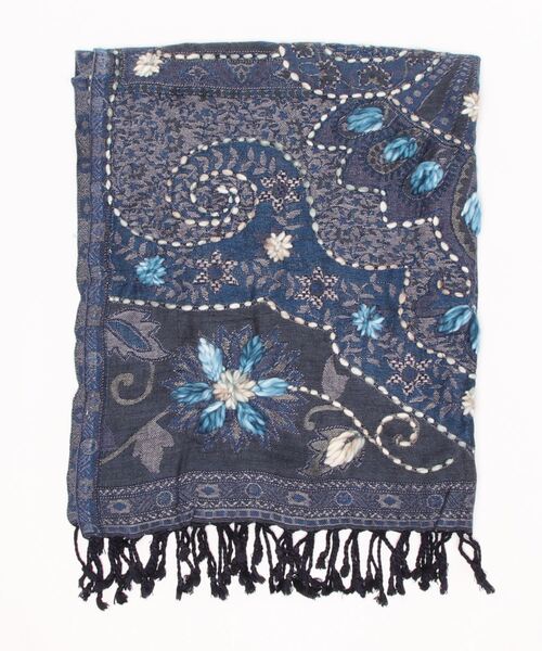ブラック刺繍ストール・ショール 58965-3.jpg