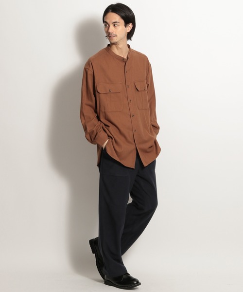 niko and...（ニコアンド）の「ウール混アーミーシャツ（シャツ/ブラウス・メンズ・ネイビー/キャメル/アイボリー・MEDIUM/LARGE）」の17枚目の写真