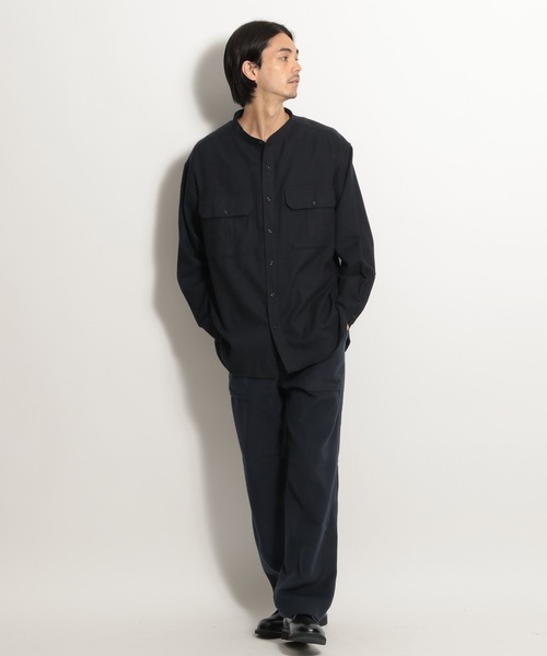 niko and...（ニコアンド）の「ウール混アーミーシャツ（シャツ/ブラウス・メンズ・ネイビー/キャメル/アイボリー・MEDIUM/LARGE）」の13枚目の写真