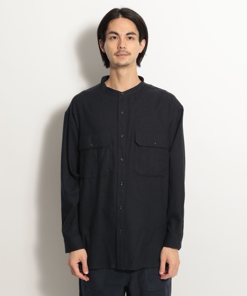 niko and...（ニコアンド）の「ウール混アーミーシャツ（シャツ/ブラウス・メンズ・ネイビー/キャメル/アイボリー・MEDIUM/LARGE）」の21枚目の写真