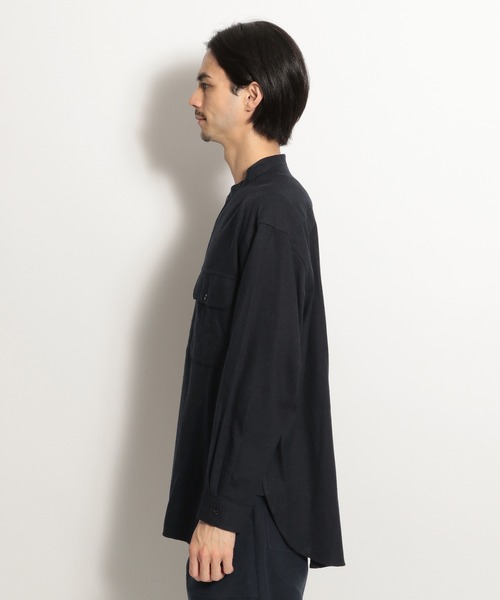 niko and...（ニコアンド）の「ウール混アーミーシャツ（シャツ/ブラウス・メンズ・ネイビー/キャメル/アイボリー・MEDIUM/LARGE）」の11枚目の写真