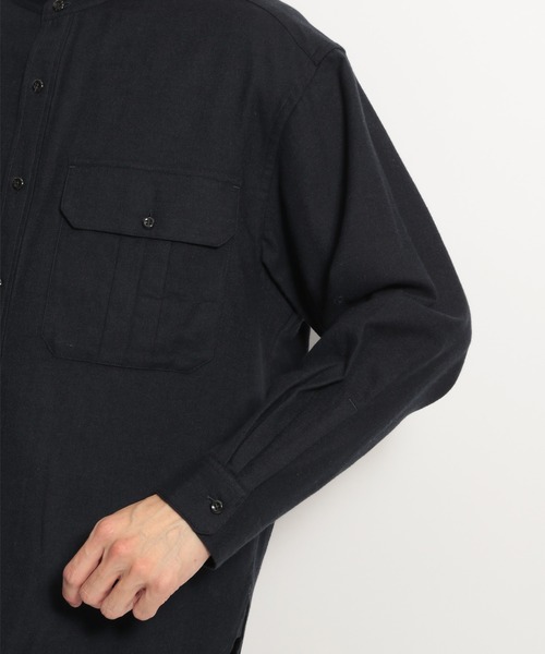 niko and...（ニコアンド）の「ウール混アーミーシャツ（シャツ/ブラウス・メンズ・ネイビー/キャメル/アイボリー・MEDIUM/LARGE）」の14枚目の写真