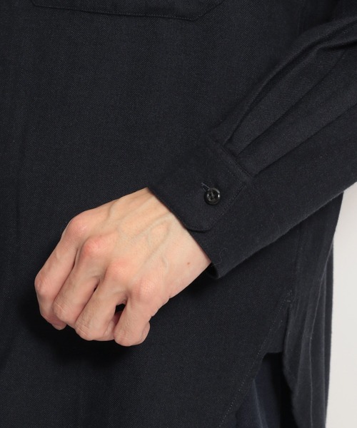 niko and...（ニコアンド）の「ウール混アーミーシャツ（シャツ/ブラウス・メンズ・ネイビー/キャメル/アイボリー・MEDIUM/LARGE）」の18枚目の写真