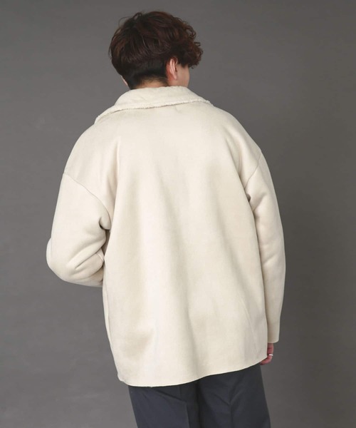 SENSE OF PLACE by URBAN RESEARCH（センスオブプレイスバイアーバンリサーチ）の「ムートンCPOジャケット（ムートンコート・メンズ・ブルー/ライトベージュ/チャコールグレー・MEDIUM/LARGE）」の21枚目の写真