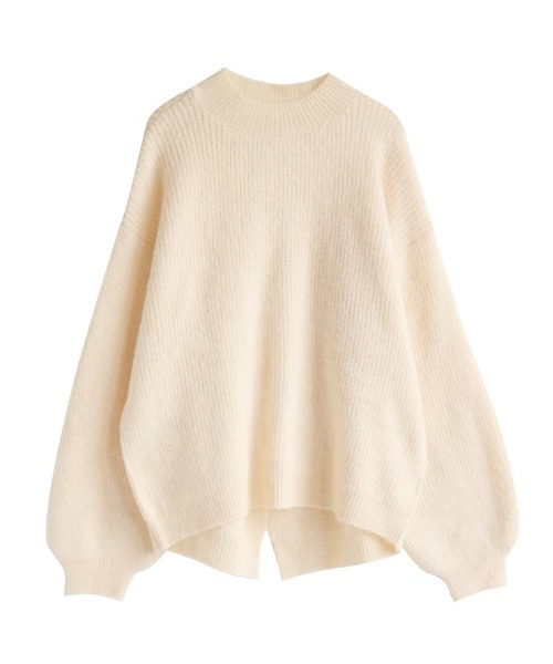 apartment department（アパートメントデパートメント）の「バックスリット ボリュームスリーブ モヘアニット（ニット/セーター・レディース・ネイビー/アイボリー・M）」の13枚目の写真