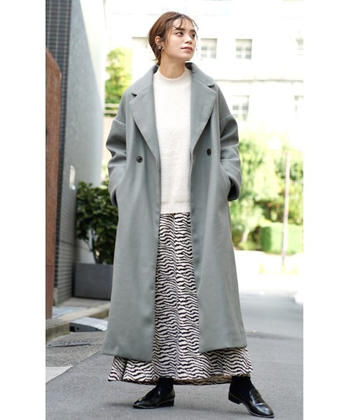 apartment department（アパートメントデパートメント）の「バックスリット ボリュームスリーブ モヘアニット（ニット/セーター・レディース・ネイビー/アイボリー・M）」の7枚目の写真