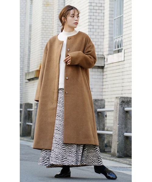 apartment department（アパートメントデパートメント）の「バックスリット ボリュームスリーブ モヘアニット（ニット/セーター・レディース・ネイビー/アイボリー・M）」の14枚目の写真