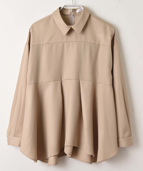 RAW FUDGE(ローファッジ)の「サテン切替Aラインブラウス(シャツ/ブラウス・レディース・ブラック/ベージュ/オフホワイト/カーキ・M)」の20枚目の写真