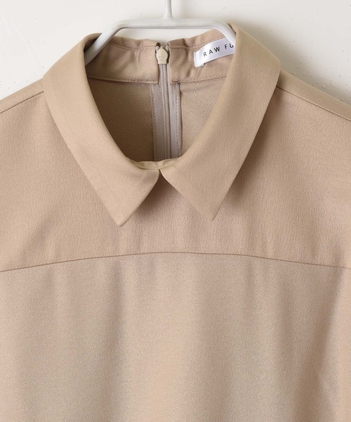 RAW FUDGE(ローファッジ)の「サテン切替Aラインブラウス(シャツ/ブラウス・レディース・ブラック/ベージュ/オフホワイト/カーキ・M)」の22枚目の写真