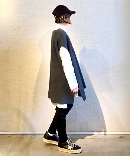 JOURNAL STANDARD LUXE（ジャーナルスタンダード　ラックス）の「アゼキョウシュク Vネックベスト◆（ベスト・レディース・チャコールグレー/ベージュ・FREE）」の18枚目の写真