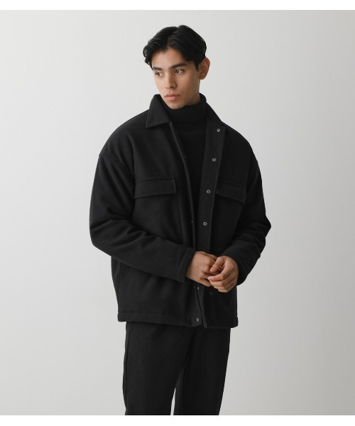 AZUL by moussy（アズールバイマウジー）の「FAUX MELTON CPO JACKET/フェイクメルトンCPOジャケット（その他アウター・メンズ・ブラック/グレー系その他・MEDIUM/LARGE）」の20枚目の写真