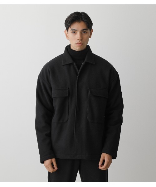 AZUL by moussy（アズールバイマウジー）の「FAUX MELTON CPO JACKET/フェイクメルトンCPOジャケット（その他アウター・メンズ・ブラック/グレー系その他・MEDIUM/LARGE）」の17枚目の写真