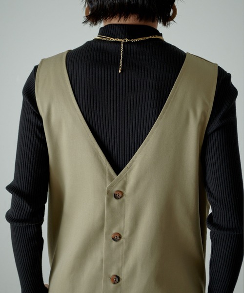 KANGOL EXTRA COMFORT（カンゴールエクストラコンフォート）の「【KANGOL EXTRA COMFORT(カンゴール エクストラコンフォート)】《WEB別注》Vネック ツイルワンピース 3WAYジャンスカ（ジャンパースカート・レディース・ブラック/ベージュ/カーキ・LL/M/L）」の15枚目の写真