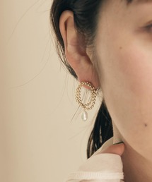 SMELLY | ボールチェーンタンスイパールピアス(ピアス（両耳用）)