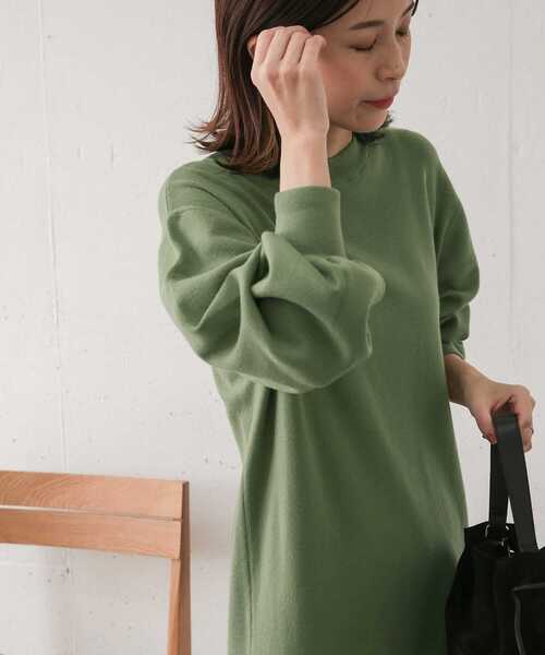 URBAN RESEARCH DOORS（アーバンリサーチドアーズ）の「クルーネックKNITワンピース（ワンピース・レディース・ブラック/グレー系その他/グリーン系その他・ONE）」の14枚目の写真