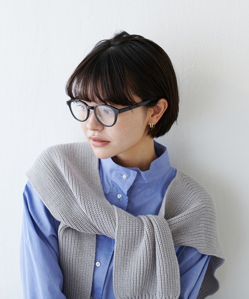 PAPILLONNER(パピヨネ)の「PAPILLONNER/パピヨネ/クラシックUVメガネ(メガネ・レディース・ブラック・FREE)」の14枚目の写真