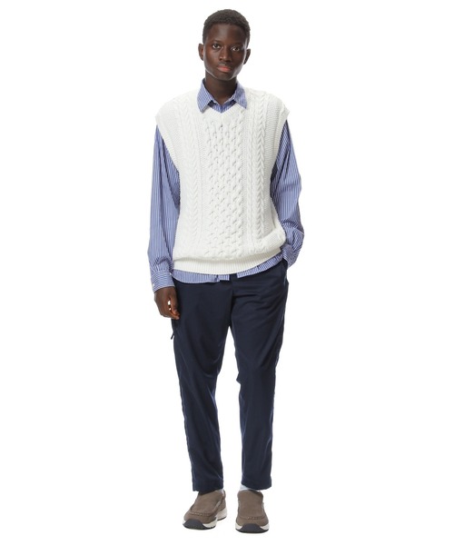 uniform experiment(ユニフォームエクスペリメント)の「COTTON CABLE KNIT VEST(ベスト・メンズ・ブラック/ホワイト・2/3/1/4)」の15枚目の写真