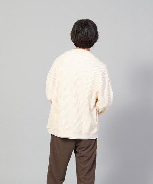 UNIIT（ユニット）の「【UNIIT/ユニット】ビッグワッフルカーディガン（カーディガン/ボレロ・メンズ・グリーン/ブラック/アイボリー・MEDIUM/LARGE/SMALL）」の20枚目の写真