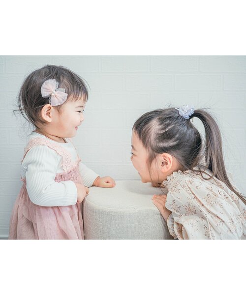 apres les cours（アプレレクール）の「お花レースチュールドッキングトップス（Tシャツ/カットソー・キッズ・ピンク/ベージュ/ミント・110/130/120/90/80/140/100）」の14枚目の写真