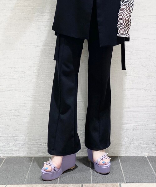 ESPERANZA（エスペランサ）の「◆【厚底／ロングセラー／ストラップ／スタッズ／歩きやすい】ハイウェッジスタッズサンダル（サンダル・レディース・ブラック/ベージュ/イエロー/パープル系/ピンク系・LL/S/M/L）」の21枚目の写真