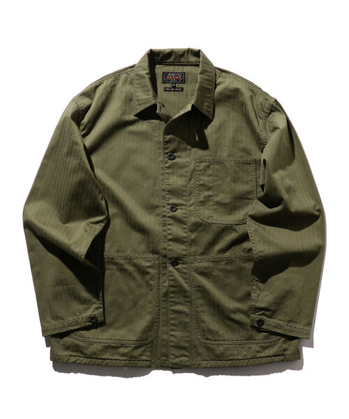 BEAMS PLUS（ビームスプラス）の「BEAMS PLUS / ヘリンボーン ツイル ミリタリー チョア ジャケット（ブルゾン・メンズ・チャコールグレー/オリーブ・SMALL/MEDIUM/LARGE/X-LARGE）」の4枚目の写真