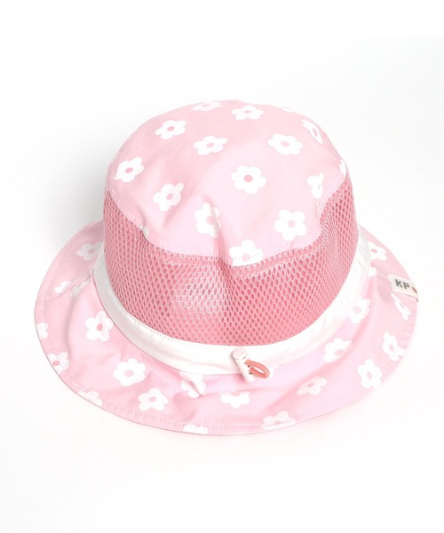 KP DECO（ケーピーデコ）の「撥水ポリエステルタフタ花プリント日よけ付き帽子(S-L)（ハット・キッズ・パープル/ピンク・SMALL/LARGE/MEDIUM）」の6枚目の写真
