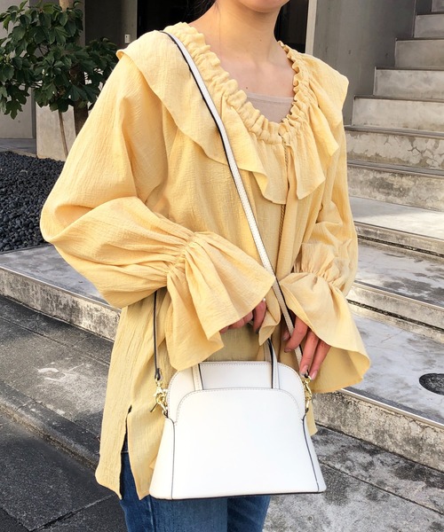 AULENTTI（オウレンティ）の「【WEB限定】(AULENTTI/オーレンティ) ショルダーバッグ（ショルダーバッグ・レディース・アイボリー/グリーン・FREE）」の6枚目の写真