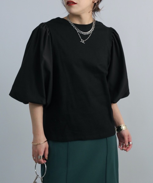 ap retro(アプレトロ)の「袖バルーンカットソー(Tシャツ/カットソー・レディース・ホワイト/ブラック/アイボリー/オートミール・FREE)」の22枚目の写真