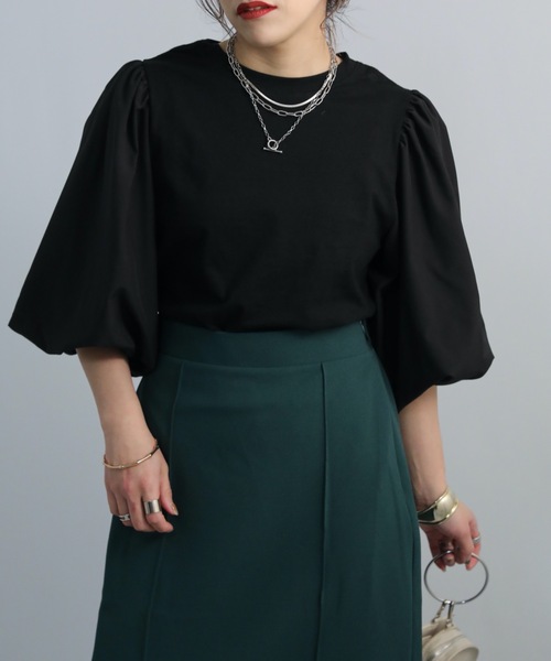 ap retro(アプレトロ)の「袖バルーンカットソー(Tシャツ/カットソー・レディース・ホワイト/ブラック/アイボリー/オートミール・FREE)」の17枚目の写真